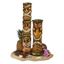 Mahalo Tiki Set: Exotic Hawaiian Totem Primitive Tiki Garden Yard Pool Statues picture