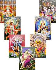 Wholesale Lot - 20 Hindu Gods and Goddess Glitter Posters : Size - 5x7 Inches picture