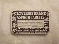 Cloverine Aspirin Vintage Medicine Pocket Tin picture