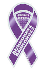 Magnetic Bumper Sticker - Alzheimers Awareness - Ribbon Shaped Support Magnet picture