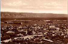 Messina View of Calabria Sicily Italy Trinks-Bildkarte Postcard RPPC picture