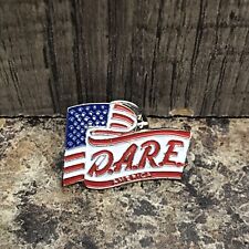 DARE Drug Abuse Resistance Education US American Flag Lapel Hat Enamel Pin picture