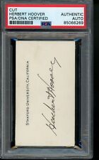 President HERBERT HOOVER Signed Stanford University Card PSA Authentic Auto picture