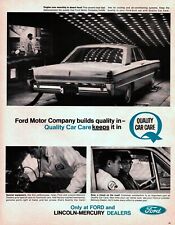 1965 Ford Lincoln Mercury Vintage Print Ad Quality Car Care Mechanics picture