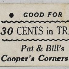 1970s Pat Cooper's Corners Bar Restaurant Trade Ticket Token Whiting Wisconsin picture