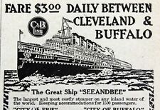 1916 CLEVELAND & BUFFALO TRANSIT Advertising Original Vintage Antique Print Ad picture