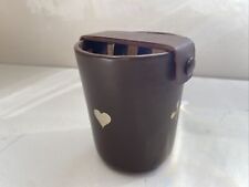 Vintage Leather Dice Cup Made in West Germany Golden Seal Brown picture