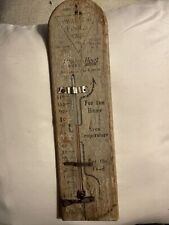 Vintage Thermometer Dorfman Bros Wooden Swallow Fish & Morse picture