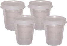 Tupperware New Classic Clear Tupper Minis Set of 4 Midgets 2 oz With Sheer Seals picture