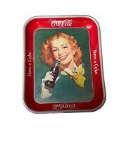 Vintage 1948 Coca-Cola Metal  Tray Have A Coke Redhead Girl 13.5 x 10.5 picture
