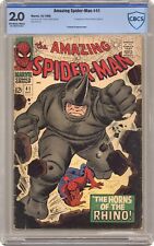 Amazing Spider-Man #41 CBCS 2.0 1966 20-16B767A-001 1st app. Rhino picture