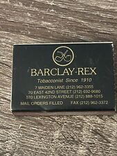 Matchbox - Barclay Rex Tobacco New York City  3 locations excellent picture