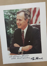 George H W Bush Autographed Photo 8x10 Politics Politician President USA picture