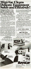 1983 Vintage Print Ad Baystar Mini-Vac Cleans Delicate Equipment Vacuum Dust picture