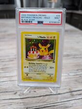 2000 Pokemon Promo Black Star #24 Birthday Pikachu - Holo PSA 9 MINT Original  picture