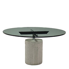 Vintage Table  from the 1970s Concrete Chromed Metal Glass picture