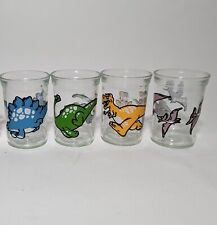 Vintage 1988 Welch's Dinosaur Glass Cups Set Of 4 picture