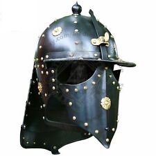 Medieval Hussars Armor Steel Combat Hussars preowned leather armor knight helmet picture