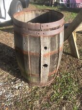 Vintage Oak Wine Barrel Cask Rain Water Barrel Western Decor picture