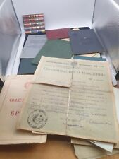 Documents of 7 vintage authentic USSR SOVIET DOCUMENTS picture