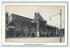 1913 The Arcade Building Street View Washington D.C Posted Antique Postcard picture