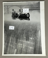 Original Oversized Press Photo: Dangerous Waterfall Boying Canoeing Milwaukee picture