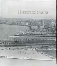 1957 Press Photo Aerial view of Galveston port, Texas - hpo00435 picture