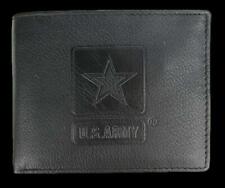 NEW U.S ARMY LEATHER BI-FOLD WALLET GENUINE BLACK COWHIDE EMBOSSED       picture