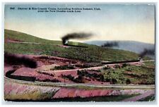 c1910 Denver Rio Grande Trains Ascending Soldiers Summit Utah Vintage Postcard picture