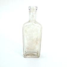 Vintage Apothecary Medicine Bottle Clear Glass 6.5 in picture