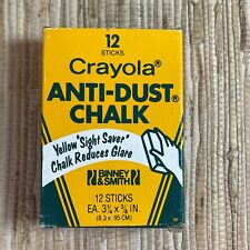 Vintage Crayola Yellow Anti Low Dust Chalk Box Binney & Smith 1401 picture