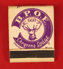 BPOE BEST PEOPLE ON EARTH CHEYENNE ELKS LODGE ADVERTISING MATCHBOOK MATCHES  picture