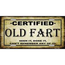 Certified Old Fart Metal Novelty License Plate Tag LP-1922 picture