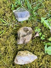 Ohio Flint • 3pcs Natural Stones from Mohican River Multicolored Untumbled Rocks picture