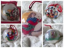 Japanese Bent-brush  Hand Painted Christmas Atlas Ornaments- Set Of 5 picture