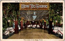 Brooklyn NY Kings Tea Room Chinese Restaurant Interior c1920s New York CQ6 picture