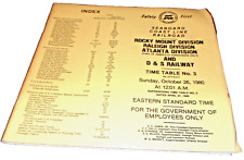 OCTOBER 1980 SCL SEABOARD COAST LINE ROCKY MOUNT DIVISION EMPLOYEE TIMETABLE #3 picture