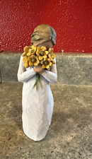 Willow Tree Angel “Warm Embrace” Yellow Flowers 5.25” 2009 Susan Lordi - Demdaco picture