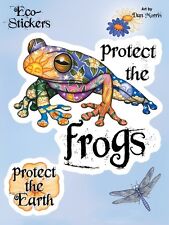 SAVE THE EARTH PSYCHADELIC FROG STICKER/VINYL DECAL SET picture
