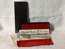 Vintage Reed & Barton Mustache Spoon with original box, papers, carry bag @@ Exc picture
