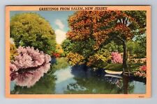 Salem NJ-New Jersey, General Greetings, Antique Vintage Souvenir Postcard picture