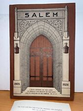 1926 Vintage Salem Lutheran Church CHICAGO NEW EDIFACE DEDICATION BOOK & PROGRAM picture