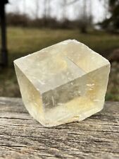 Large Raw Optical Calcite- Natural 3” 454.93g Reiki Iceland Spar Calcite Crystal picture