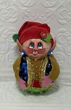 Vintage Homemade Sequin Pushpin Christmas Elf Gnome picture
