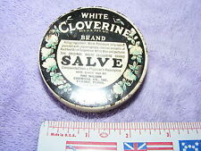 Vintage White Cloverine Salve Tin picture