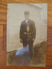 vintage World War 1 real photo postcard SOLDIER PORTRAIT army navy WW1 antique picture