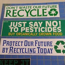  environmental bumper stickers 4 pcs say no to pesticides go organic picture