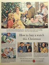 Watchmakers Of Switzerland Christmas Watch Gift Family Vintage Print Ad 1948 picture