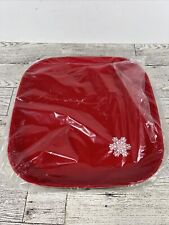 4  Vintage Tupperware Christmas Holiday Plates Red & Green  8x8