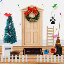 Christmas Gnome Door House Set 17Pcs Fairy House Christmas Ornament Decor US picture